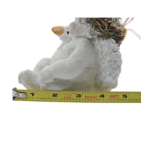 Vintage Handcrafted Cherub Angel and Goose Duck Figurine Cast Art By Kristin '91 - Picture 13 of 13